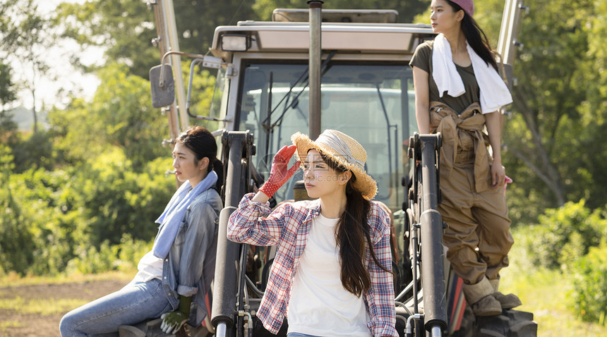 女商人农作亚洲人女农业伴侣图片