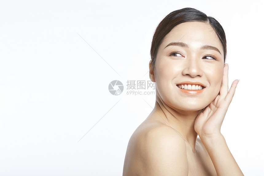 女性美容美妆面部展示图片