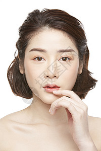 女性美妆面部展示图片