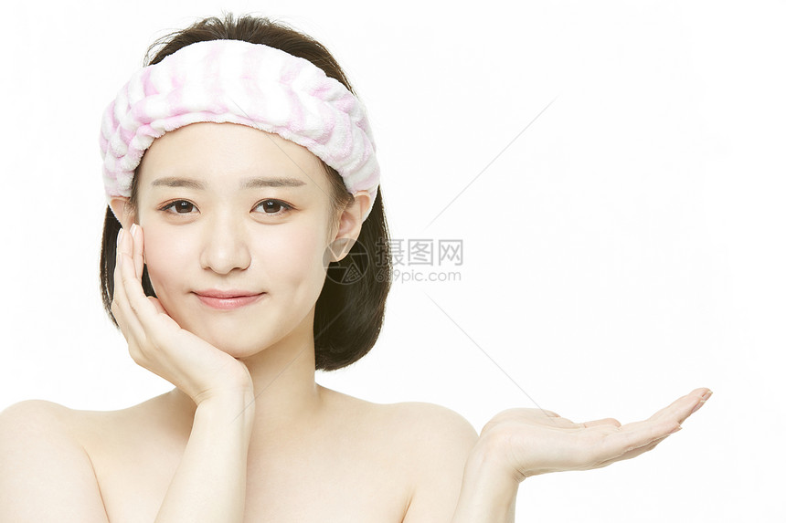 美妆护肤女性手势展示图片