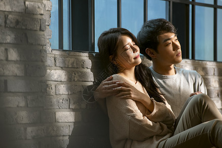 浪漫韩国素材夫妻居家生活背景