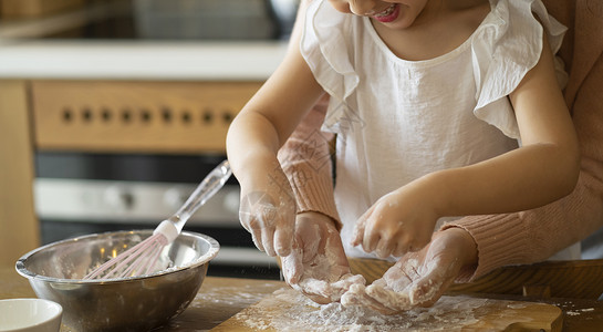 甜食白人纽带父母和孩子的生活方式烹饪背景图片
