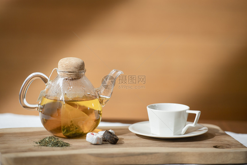 静物茶壶特写图片