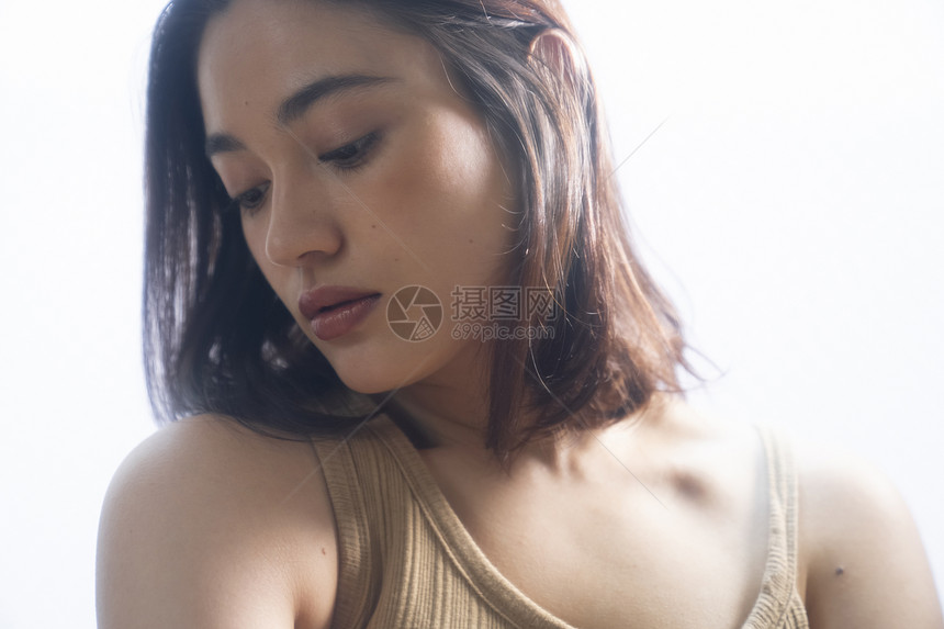 美妆美女肖像图片