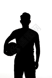 篮球传球剪影男性篮球运动员影子剪影背景