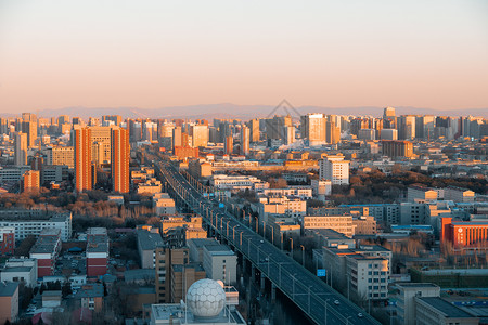 呼和浩特冬日城市背景图片