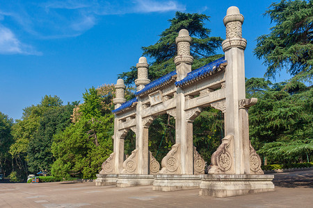 国家5A级旅游风景区南京中山陵背景图片