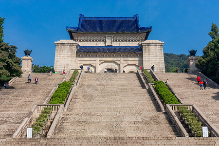 国家5A级旅游风景区南京中山陵背景图片
