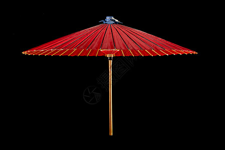 发伞鸟中国传统古风红色油纸伞背景