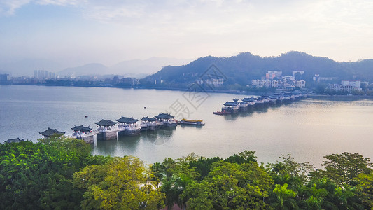 浮桥潮州广济桥背景