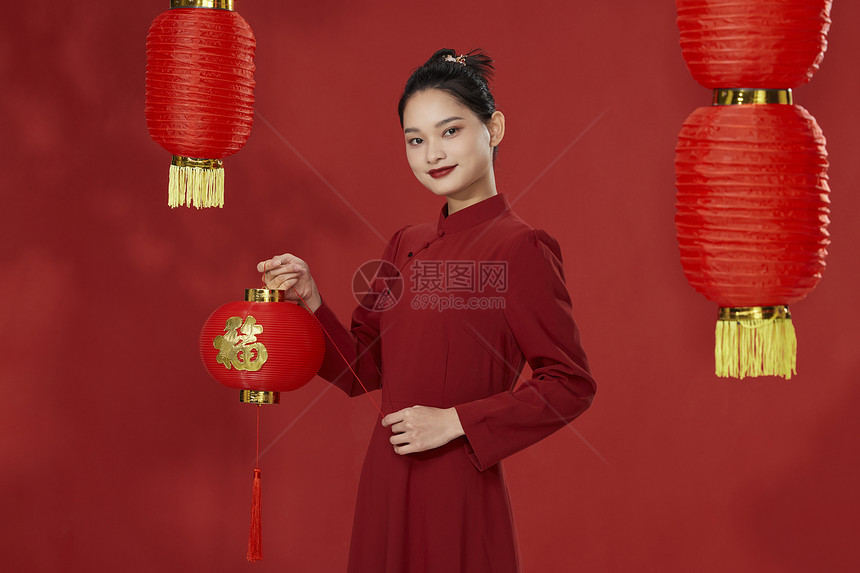 复古新年女性形象图片