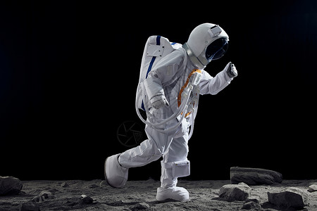 月球漫步创意宇航员太空漫步背景