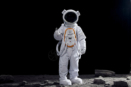 太空宇航员点赞形象背景图片