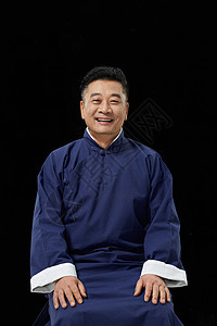 中国传统相声演员艺术家形象背景图片