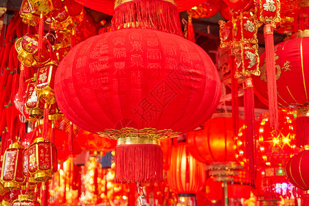 中国风新年红灯笼挂件图片