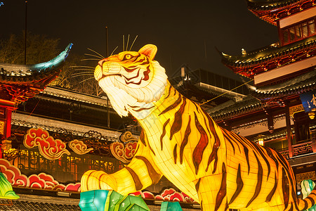 上海御龙城豫园虎年新春灯会高清图片