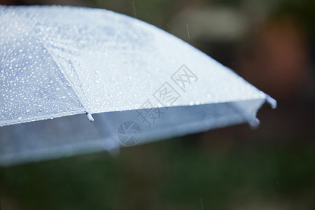 撑伞牧童挂着雨水的雨伞特写背景