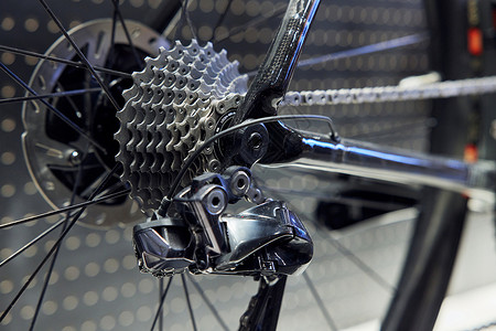 轮胎结构山地自行车变零部件特写背景