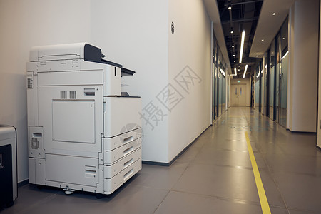 打印机器办公室的扫描打印机背景