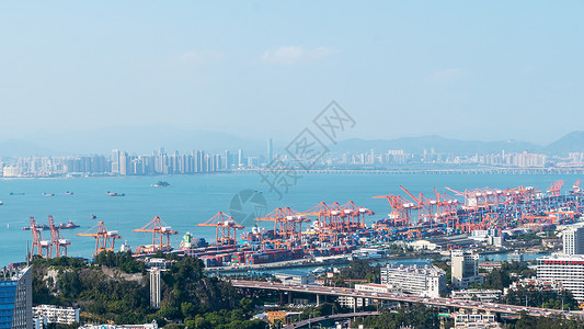 城市港口背景图片