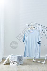 洗涤篮居家晾晒衣服背景