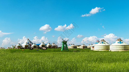 画春季诗画草原春季景观背景