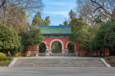 南京红山动物园5A级景区南京灵谷寺红山门灵谷胜景背景