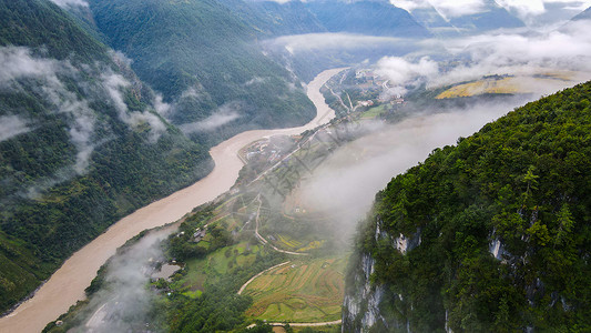 茶马古道素材石门关航拍背景