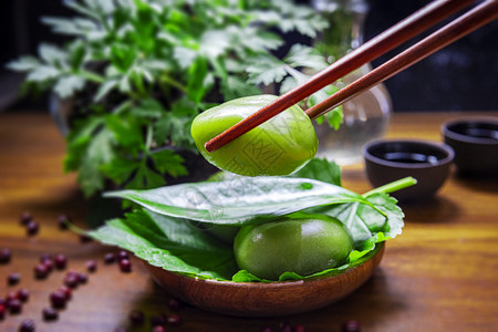 节日美食青团背景图片