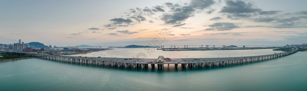 广深沿江高速深圳前海段前景高清图片