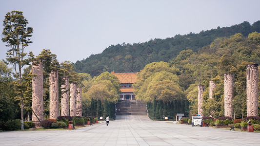 湖南5A级旅游景区炎帝陵祭祀广场背景