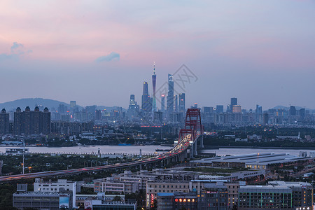 广州新光桥城市车轨风光背景图片