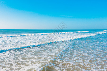 小清新立夏夏天海边海浪背景