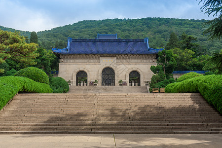南京5A级景区中山陵陵门背景图片