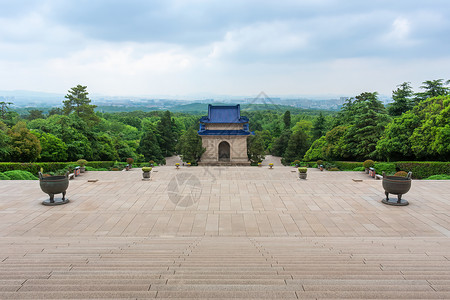 南京5A级景区中山陵碑亭背景图片