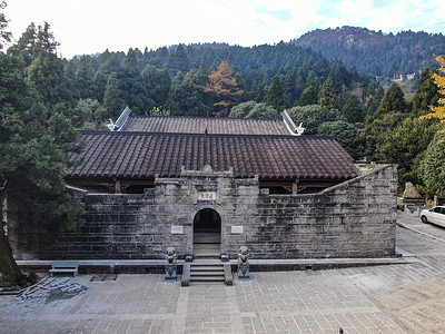 湖南南岳衡山5A景区航拍背景图片