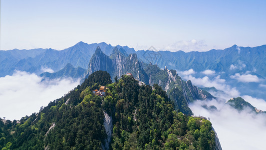 陕西5A景区西岳华山风光背景图片