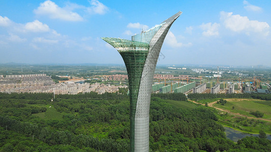 沈阳植物园百合塔5A景区背景