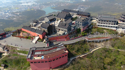 江苏句容茅山九霄万福宫道教古建筑5A景区背景