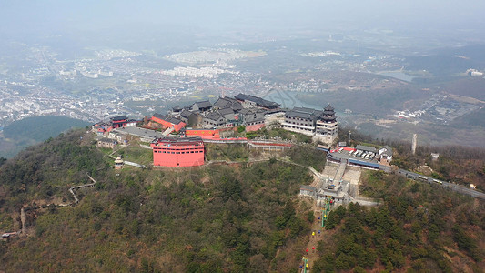 江苏句容茅山九霄万福宫道教古建筑5A景区背景