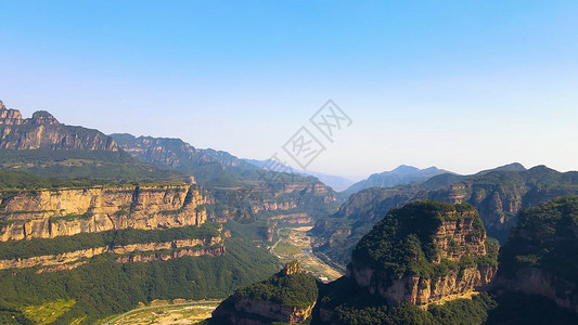 5A景区航拍太行山大峡谷风景背景图片