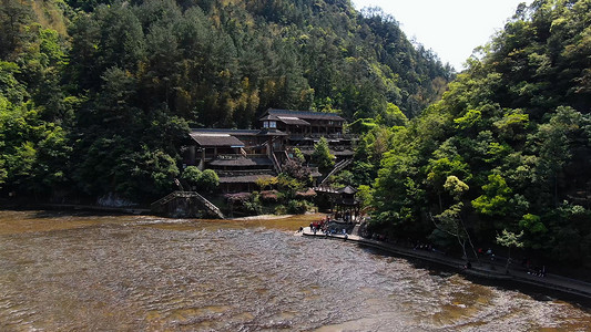 5A景区福建白水洋百米冲浪滑道背景