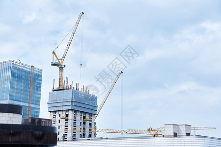 塔吊图片新楼盘开发施工建设背景