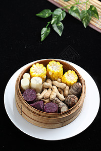 山药紫薯五谷杂粮背景