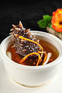 清汤炖辽参松茸种植高清图片