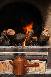 果木脆皮烤鸭烤鸭火炉背景
