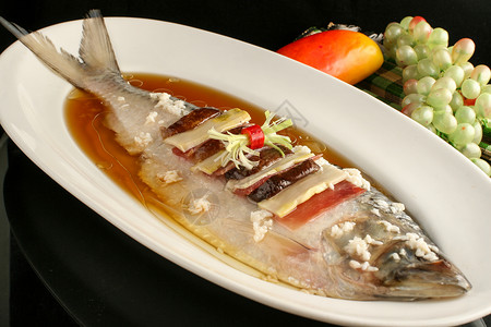 中式美食清蒸鲥鱼高清图片