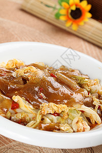 中式美食酸包菜炒粉皮图片