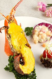 菜芝士焗龙虾高清图片