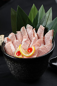 日式烧烤猪颈肉背景
